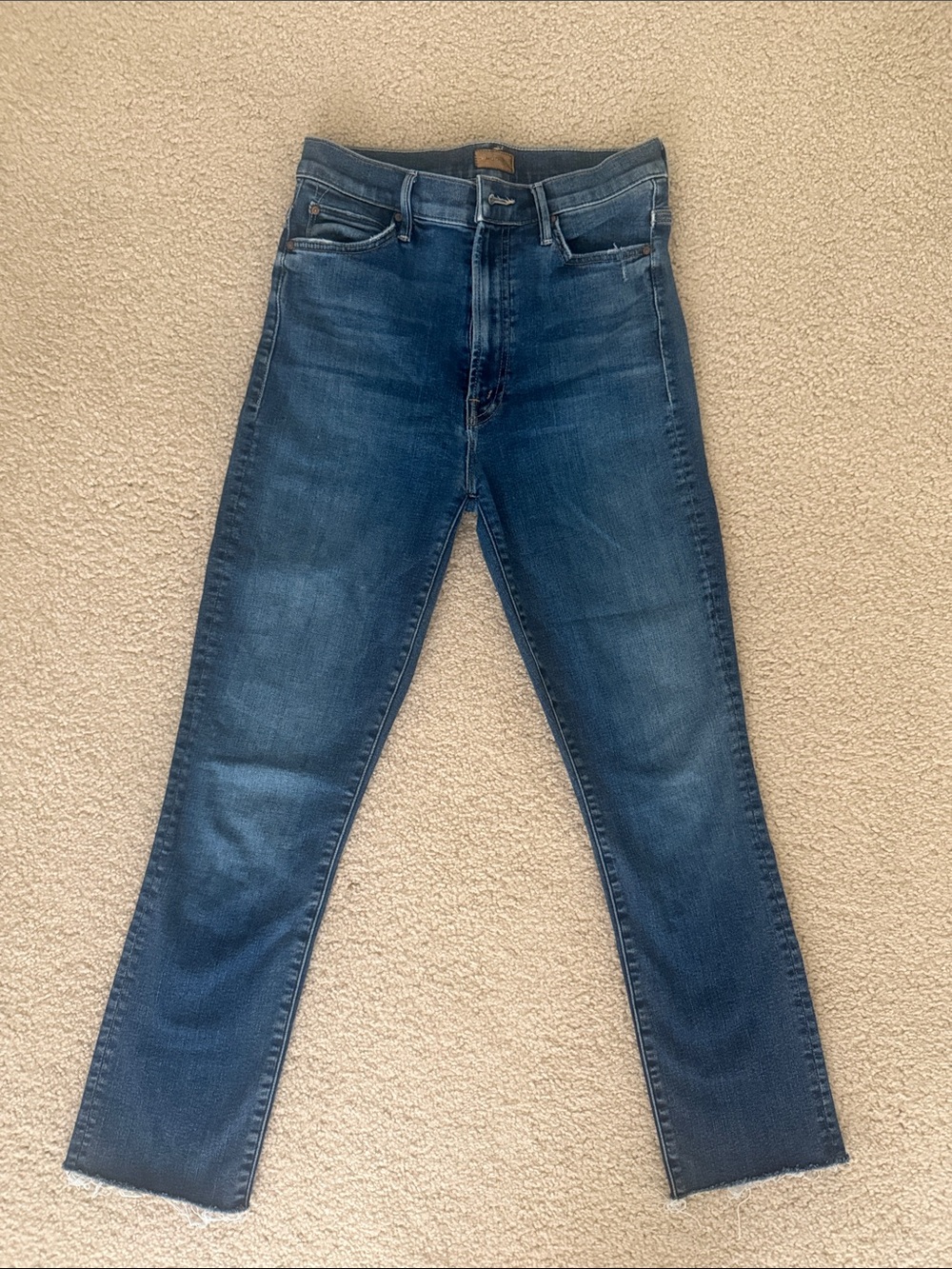 MOTHER Women’s 
 Deep Blue Straight Jeans - Picture 2 of 3